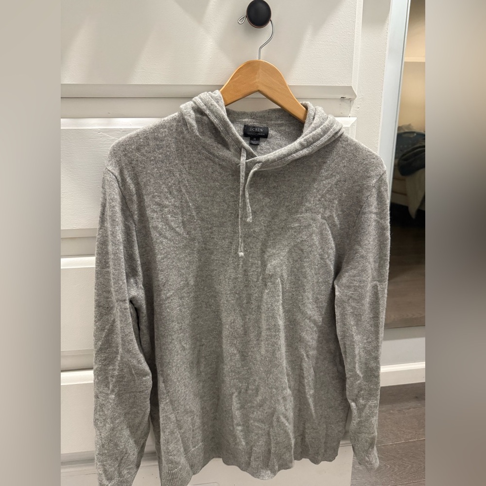 J.Crew men’s cashmere grey hoodie